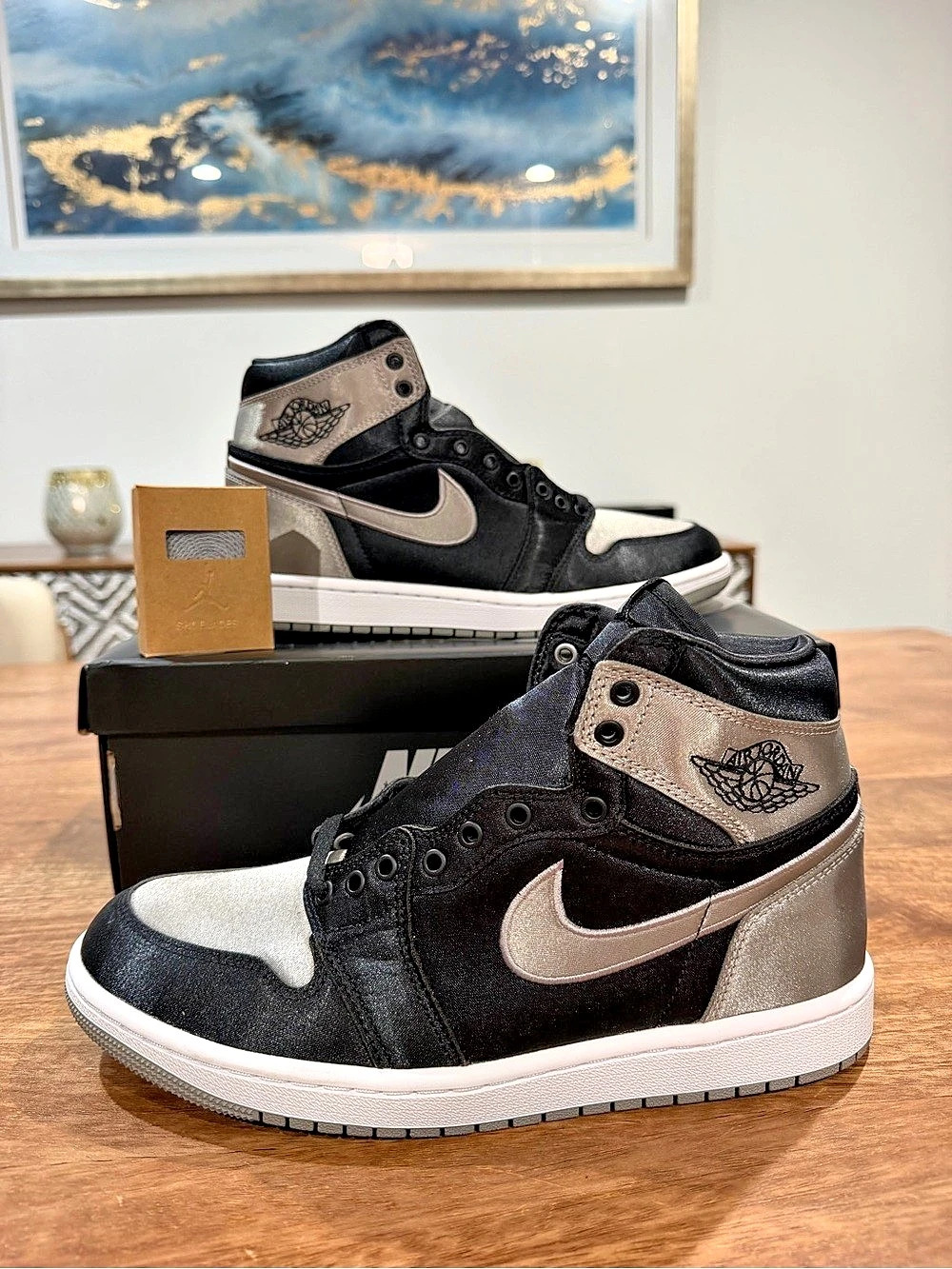 Nike Air Jordan 1 Retro High OG High Top Sneakers-Black/Gray/White-BNIB 9.5W/8M